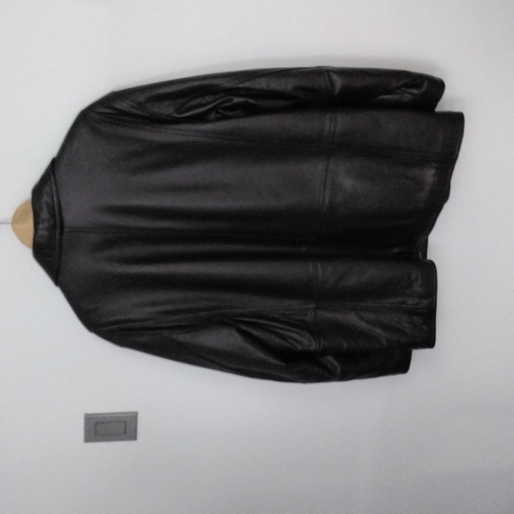 Men's MacMor lined leather coat, size large - Picture 5 of 9